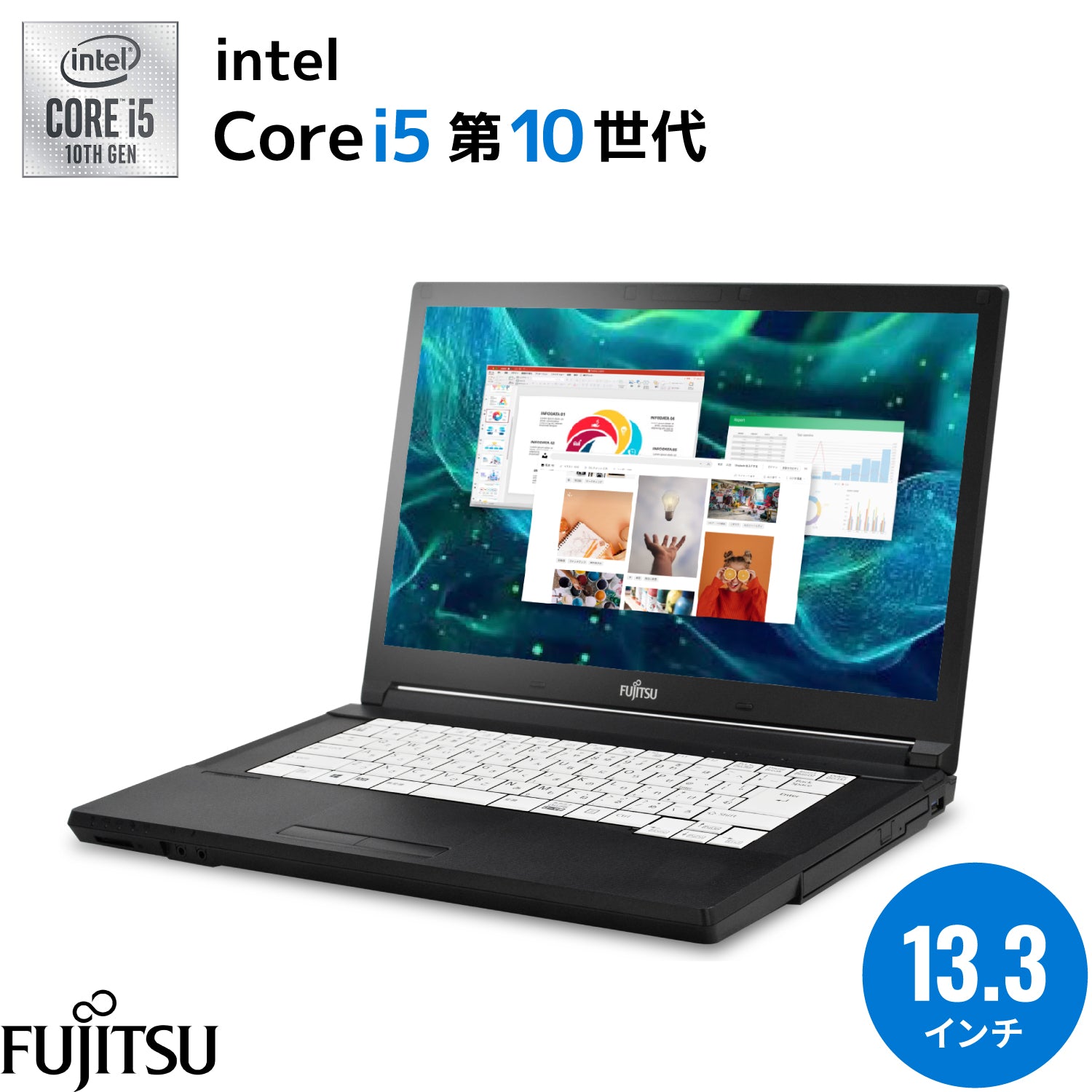 【夏セール】FUJITSU LIFEBOOK A5510|バッテリー100%保証|第10世代 Core i5 高性能 美品 メモリ 8GB 高速SSD 256GB 大画面 15.6インチ WPS Office付き WEBカメラ DVDドライブ Windows11 Pro 白キーボード ノートパソコン 夏応援 豪華5特典 セキュリティソフト 新品PCスタンド 無線マウス【5年間返金保証】