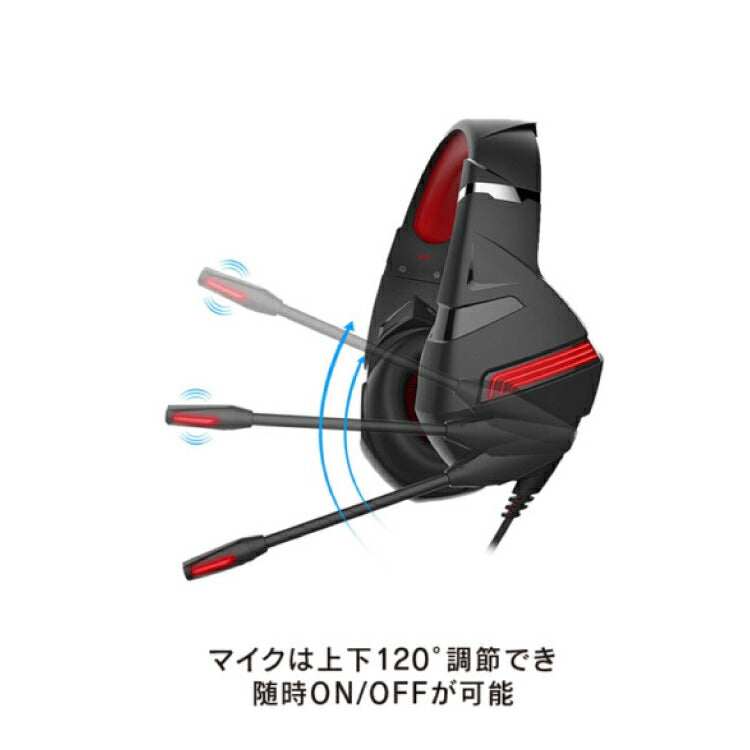 Lazos LGHR ゲーミングヘッドセット 有線3.5mm マイク付き Gaming ヘッドホン