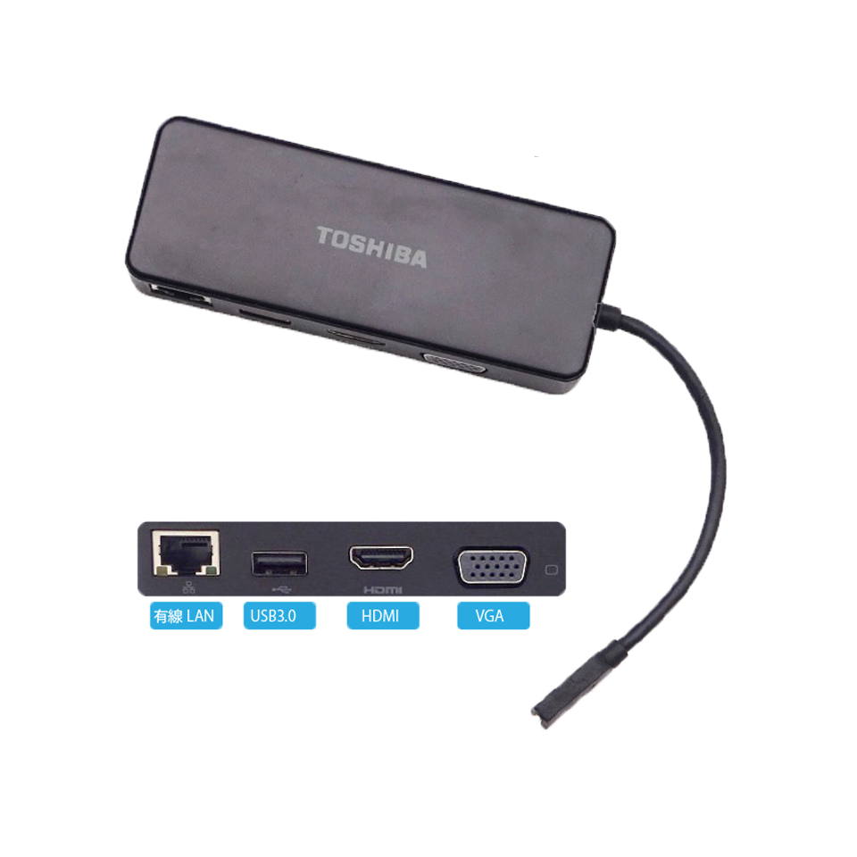【中古】拡張ハブ TOSHIBA 東芝 PA5272U-2PRP USB Type-C