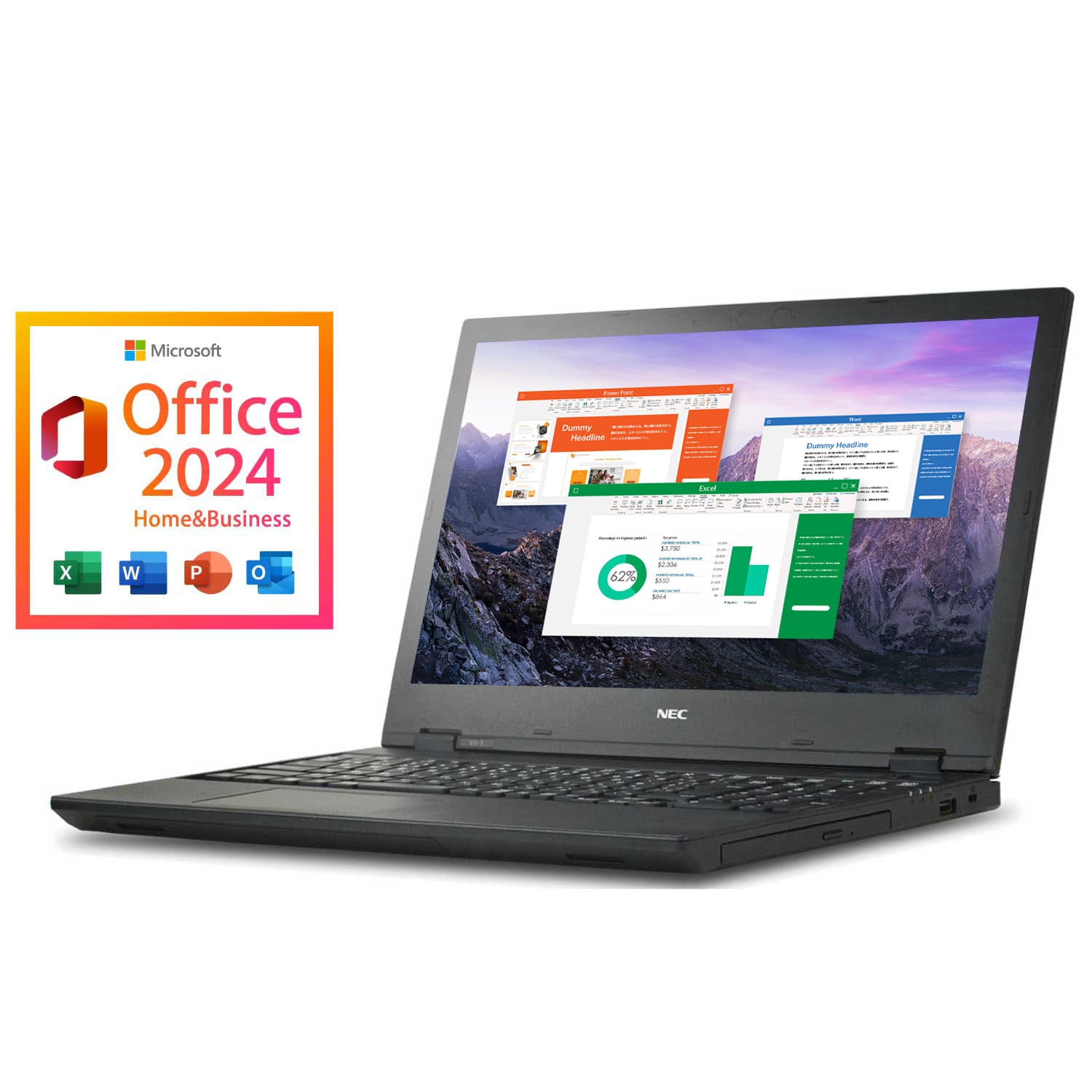 NEC VKM16XZG5 第8世代 Core i5 メモリ 8GB ストレージ 256GB 15.6インチ Office2024 テンキー搭載 WEBカメラ ノートパソコン【180日間返金保証】