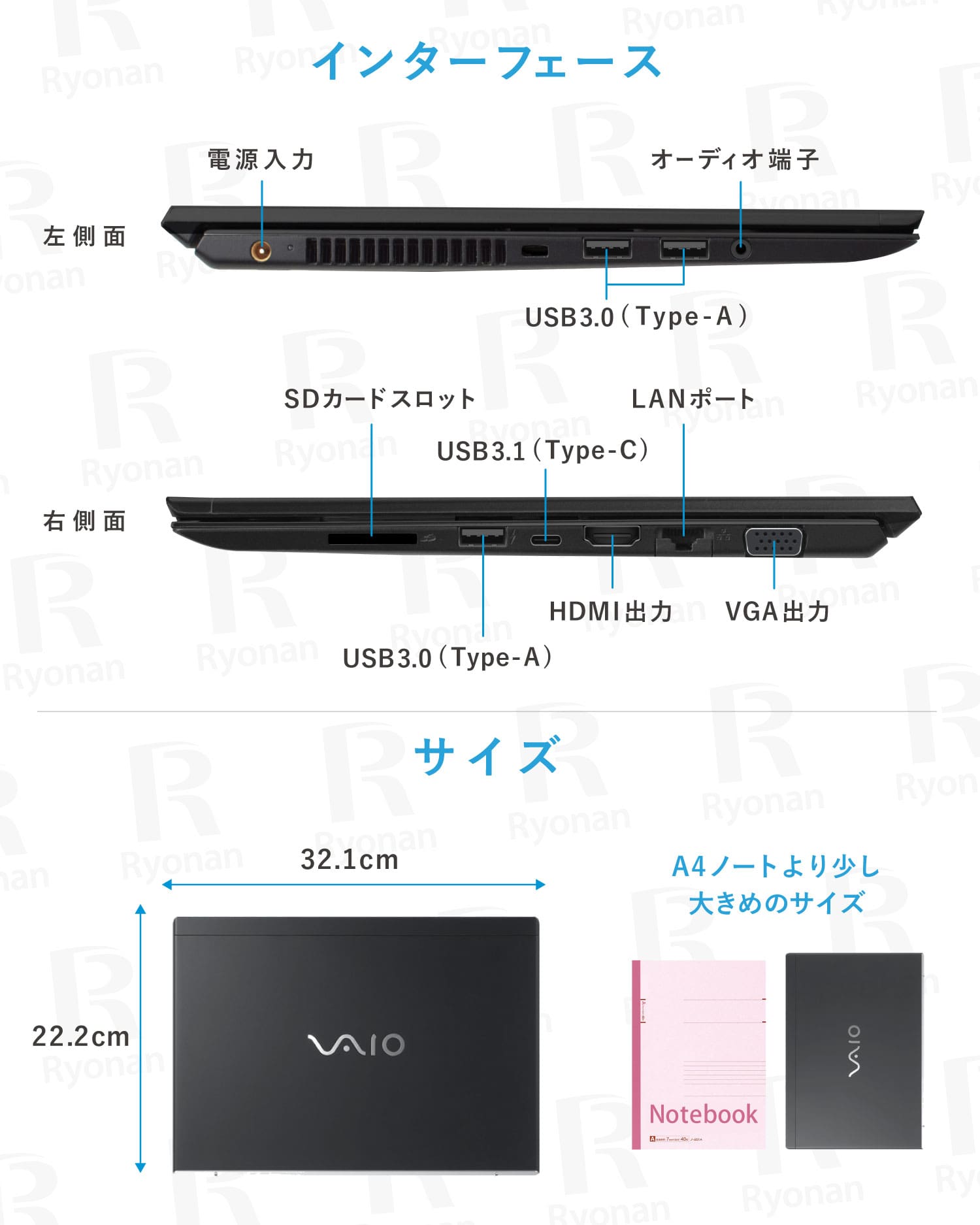 【新入荷1台限り】VAIO VJPK13C12N 第10世代 Core i5 メモリ 8GB SSD 256GB office付き 14インチ ノートパソコン【180日間返金保証】