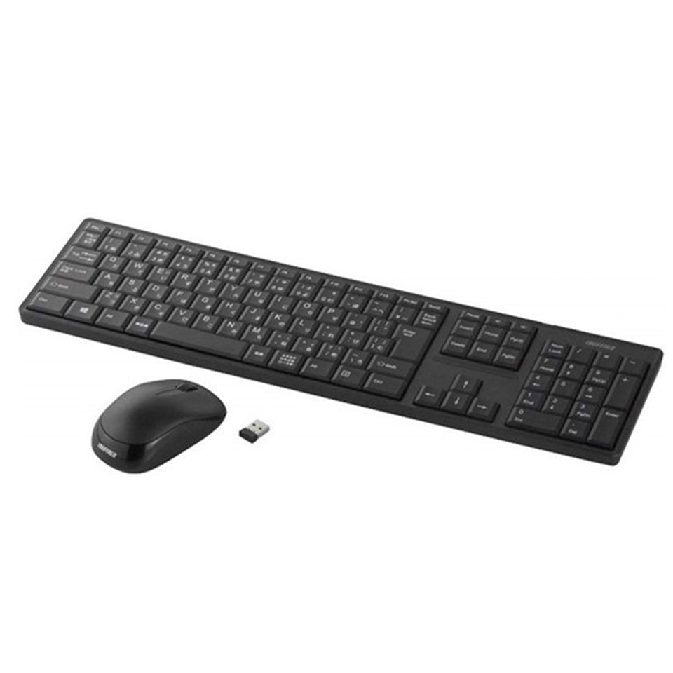 ワイヤレス キーボード & マウス セット USB接続 テンキー 搭載