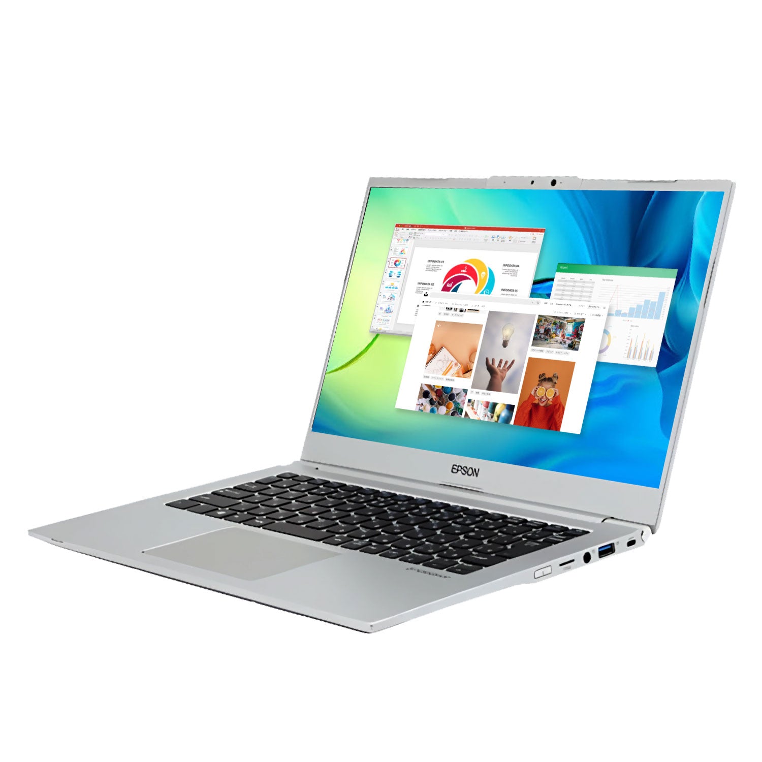 【セキュリティソフト付】EPSON Endeavor NA710E｜第10世代 Core i5 メモリ 8GB ストレージ SSD 256GB 14インチ WPS Office付き 無線マウス WEBカメラ Windows 11 Pro フルHD ノートパソコン【365日間返金保証】