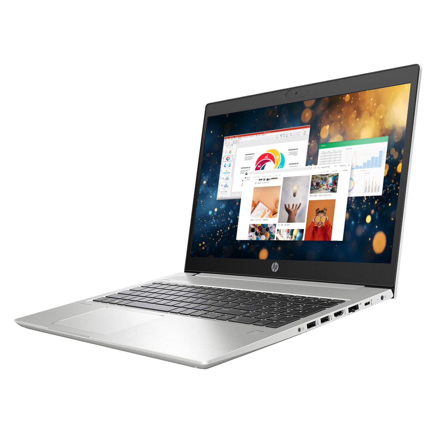 【大画面15インチ】HP ProBook 450 G7 第10世代 Core i5 メモリ 16GB ストレージ 256GB WPS Office付き WEBカメラ テンキー 指紋センサー Windows11 ノートパソコン 180日間返金保証