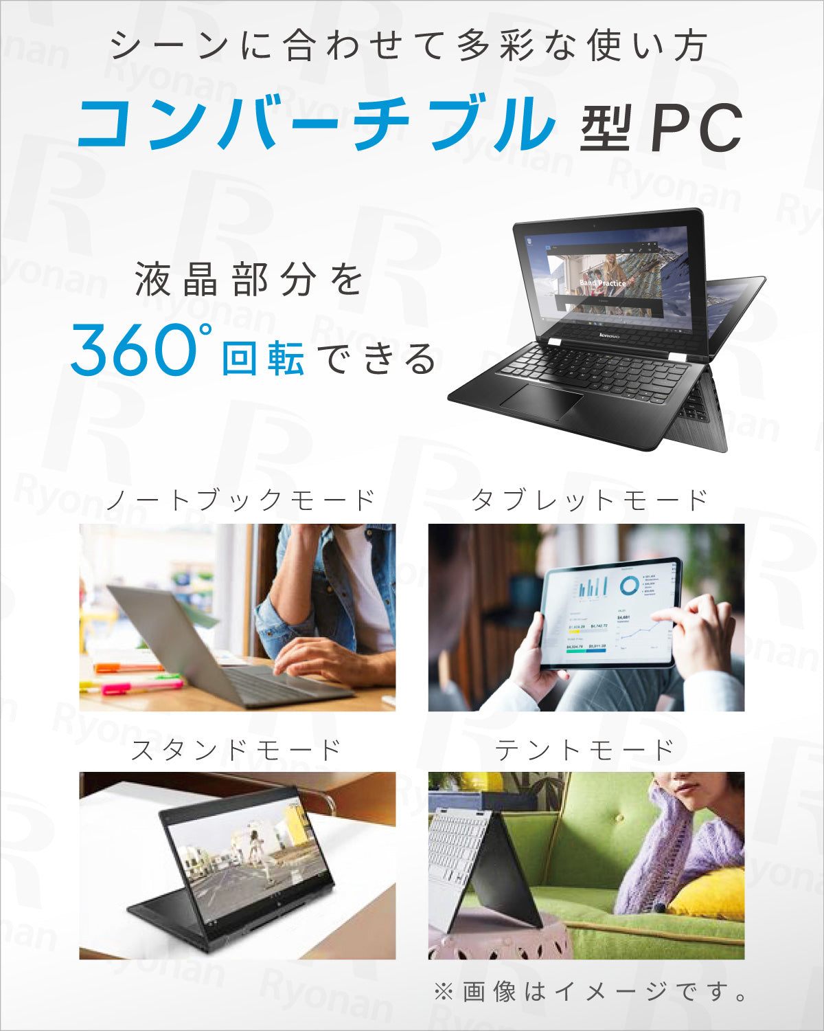 Lenovo YOGA 310 第6世代 Celeron メモリ 4GB SSD 128GB 11.6インチ ノートパソコン【100日間返金保証】