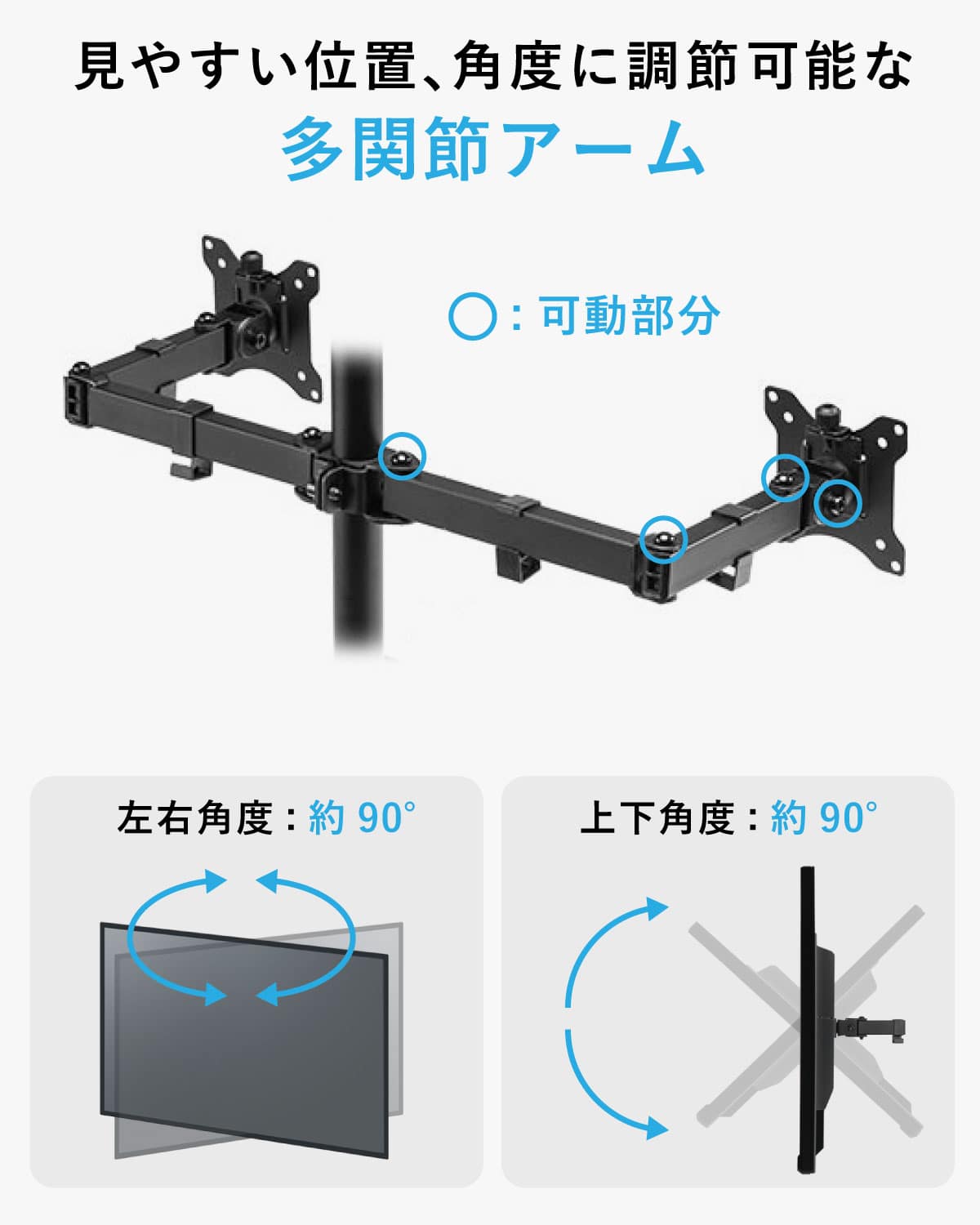 モニターアーム 4画面対応 マルチディスプレイ