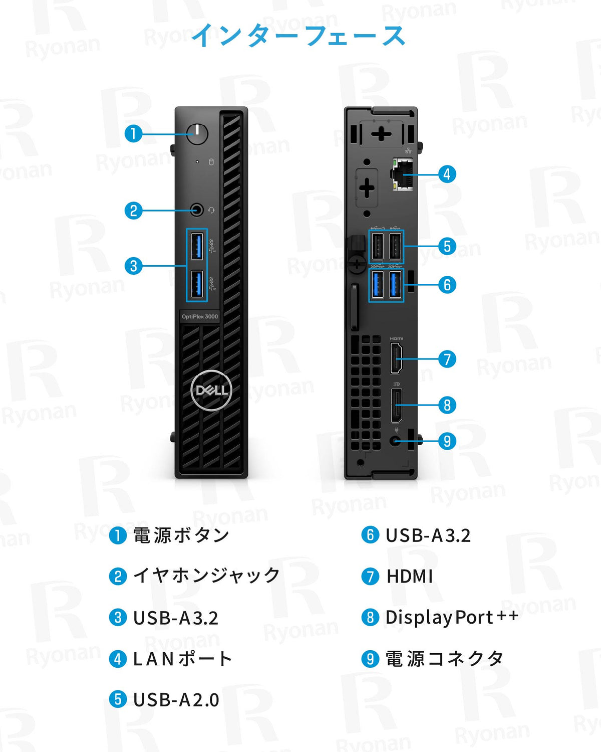 正規版WPS Office付き｜中古パソコン ミニ デスクトップ Windows11 ｜Dell OptiPlex 3000 Micro Core i5 第12世代 12600T 6コア 12スレッド メモリ 16GB SSD 256GB｜中古PC デスクトップPC コンパクト 省スペース【5年間安心保証】